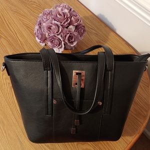 Ladies' Black Shoulder Tote